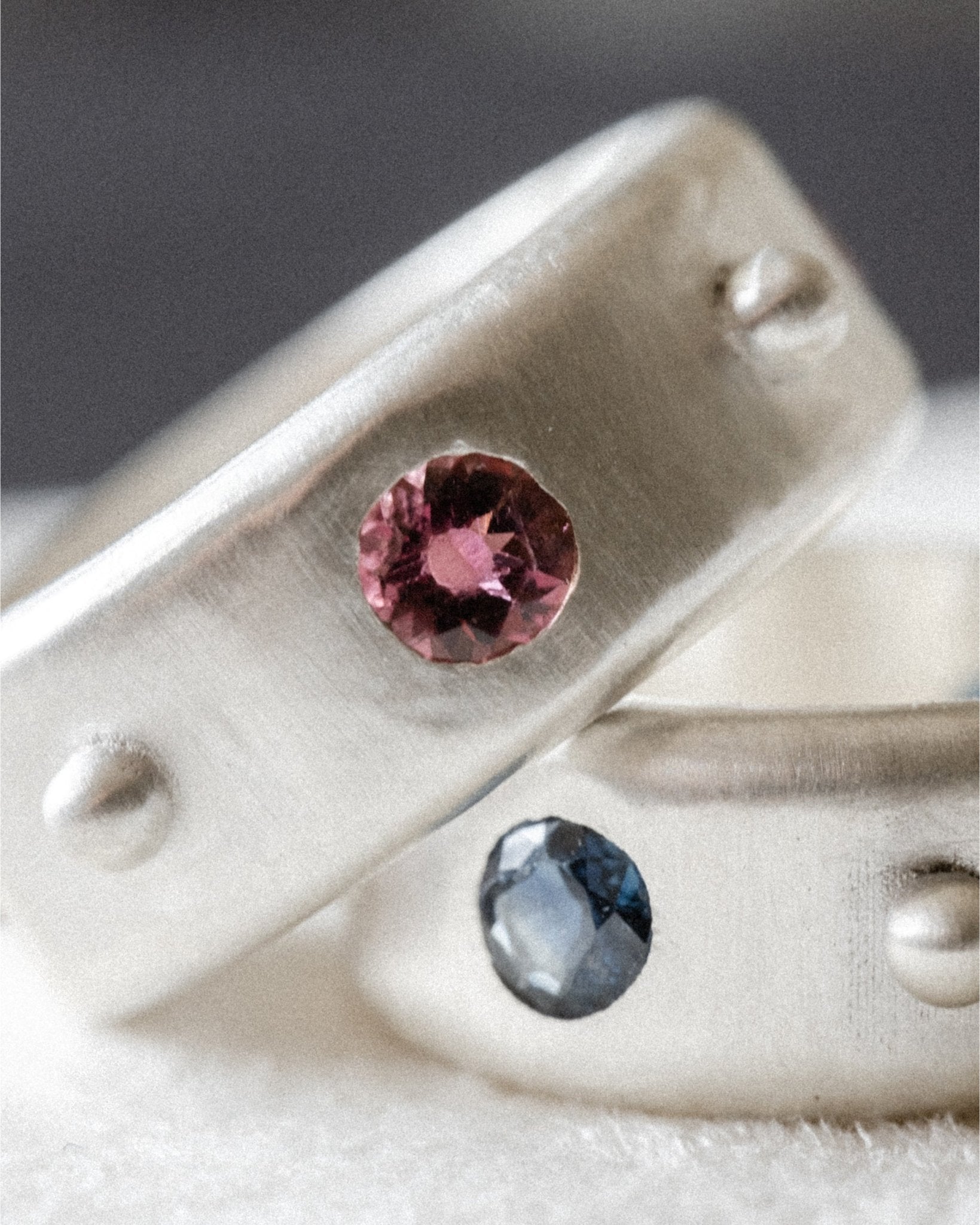 Fiora Ring with pink tourmaline stones in rhythmic pattern