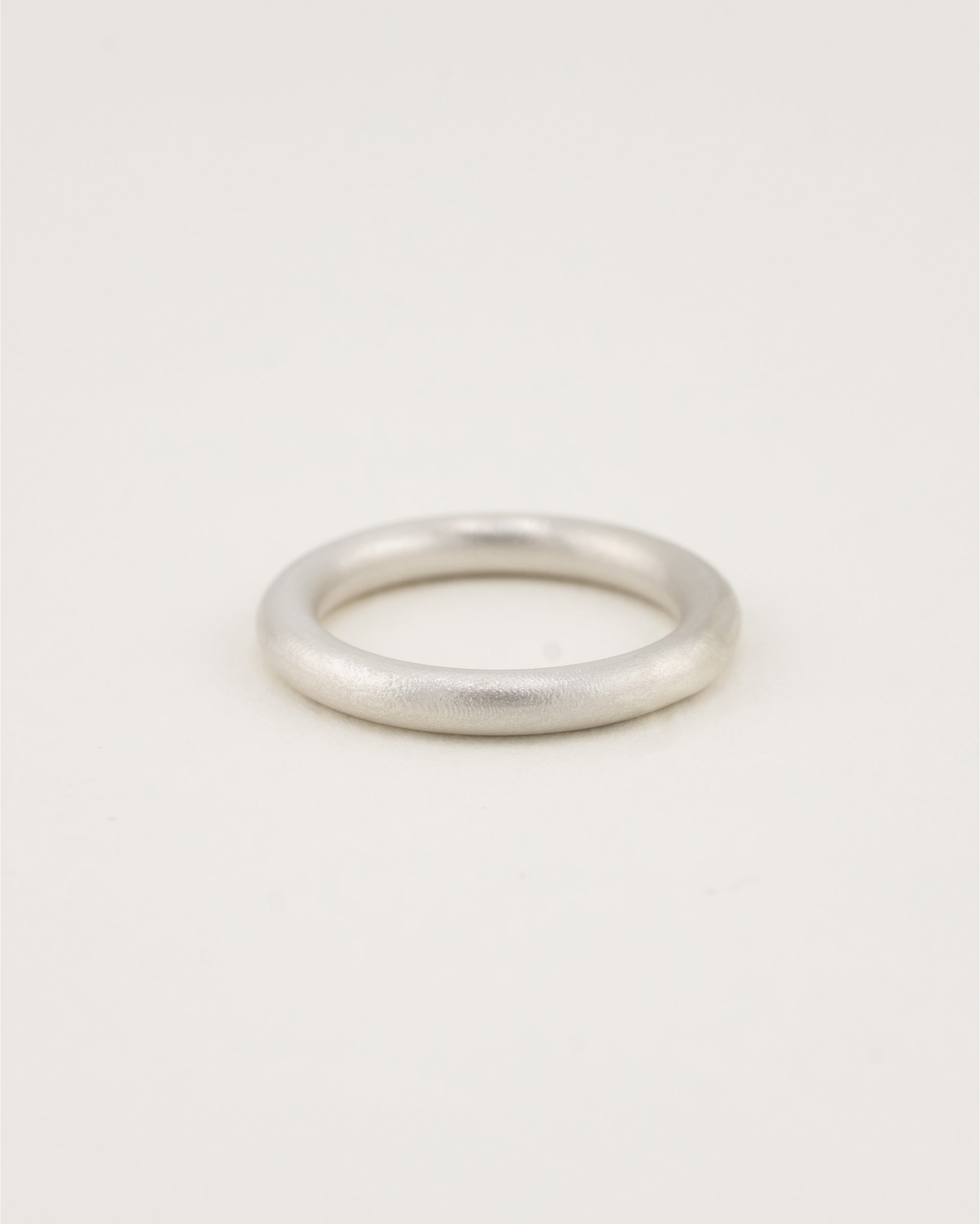Sterling silver donut ring with bold sculptural band