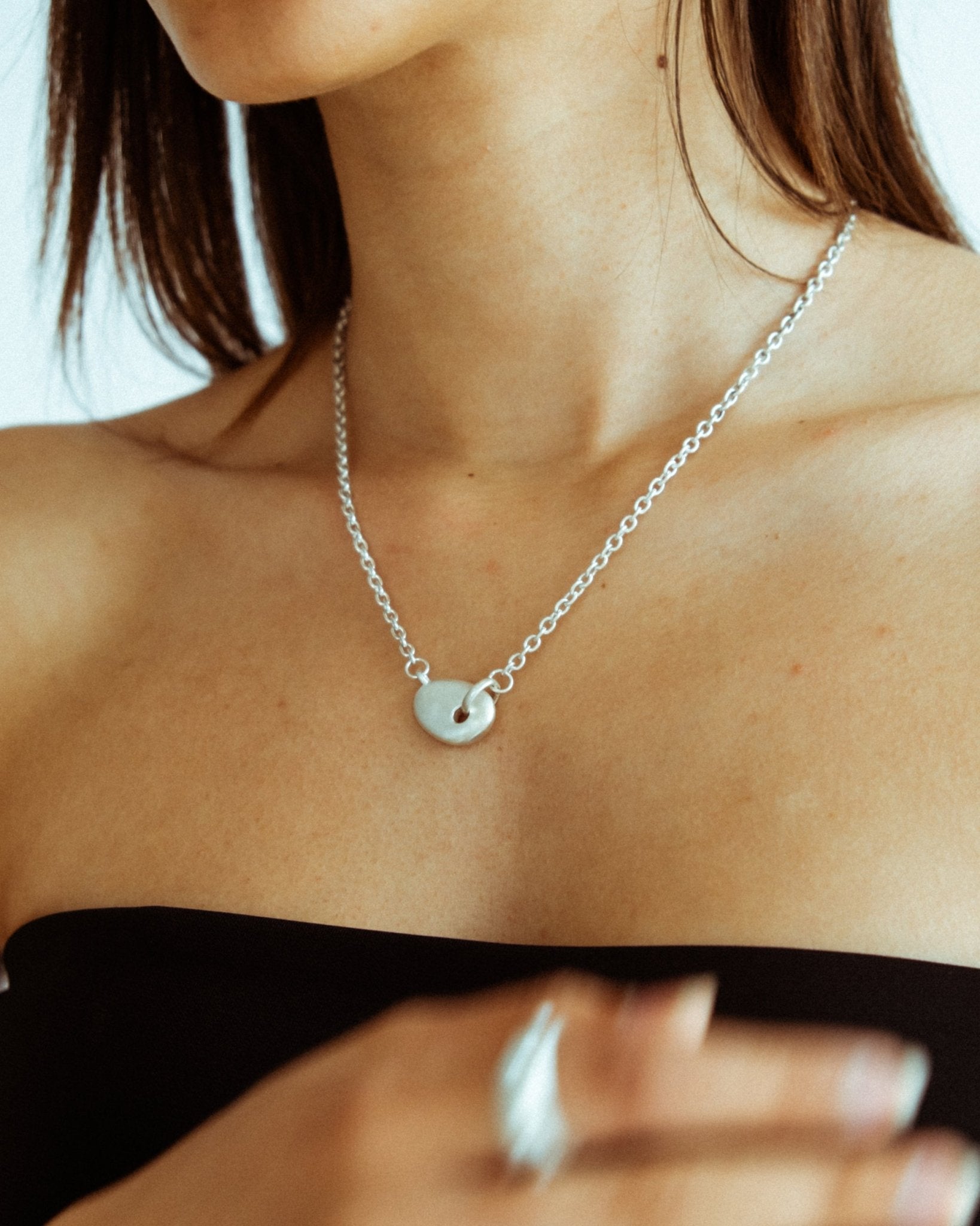 CKLASIC Auri necklace with softly rounded organic pendant