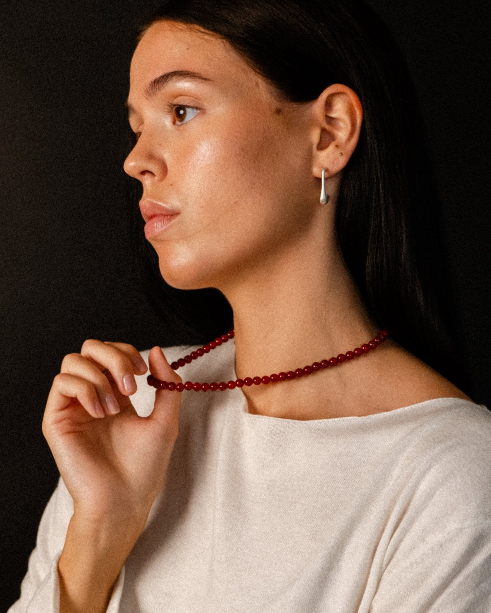 SMALL HINA NECKLACE, CARNELIAN - Cklasic Designs