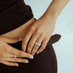 Handcrafted silver ring featuring bezel-set citrine