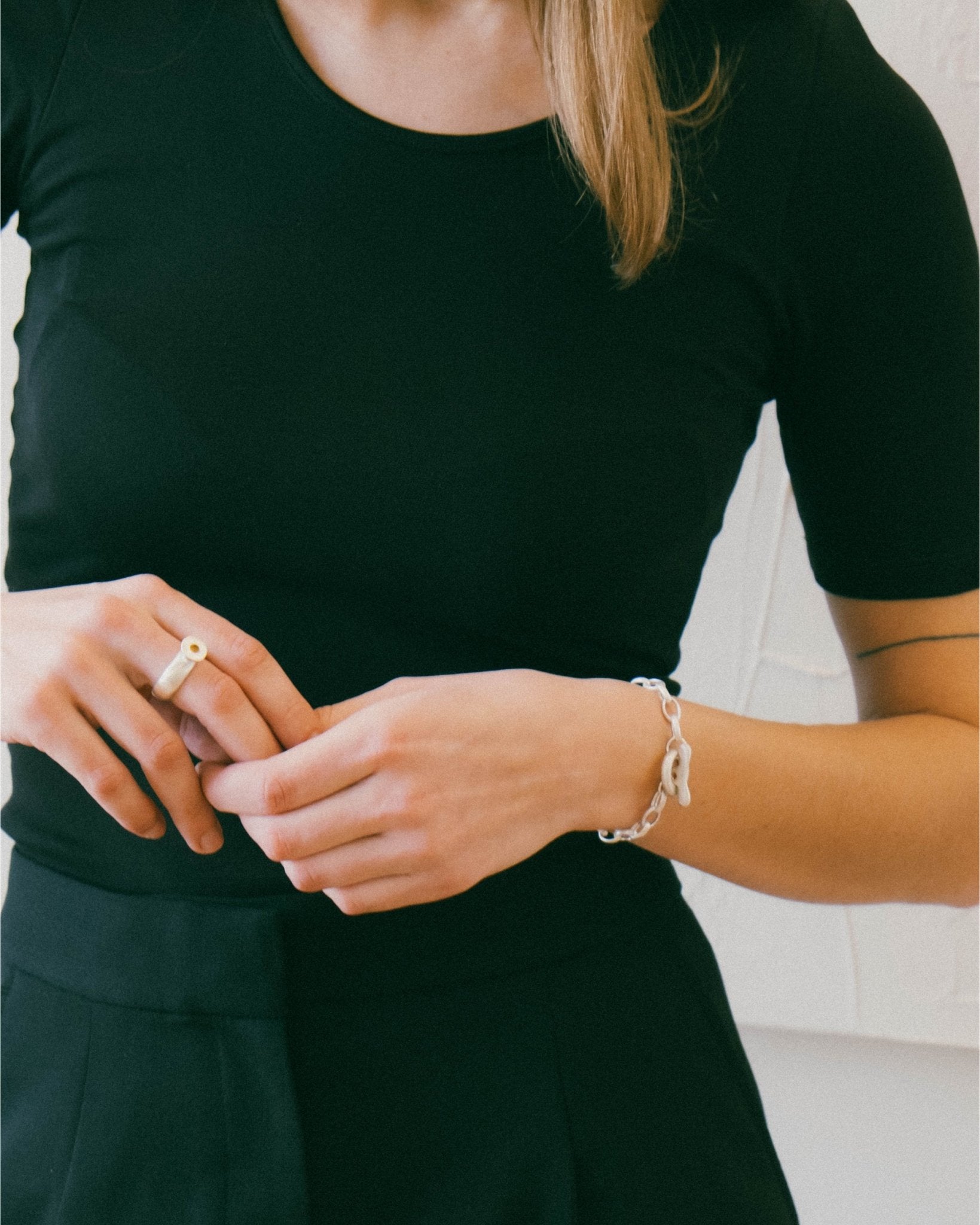 CKLASIC silver chain bracelet for daily wear