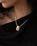 Nari necklace sterling silver sculptural pendant