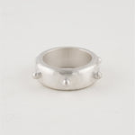 Chunky Dotted Ring wide sterling silver band with raised dots
