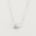 Auri Necklace sterling silver sculptural pendant on cable chain