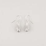 Seed Earrings sterling silver sculptural drop design