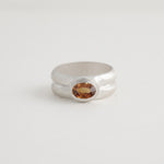 Kuva ring sterling silver wide band with gemstone
