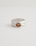 Kuva ring sterling silver wide band with gemstone