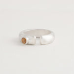 Ovie ring sterling silver sculptural cutout band