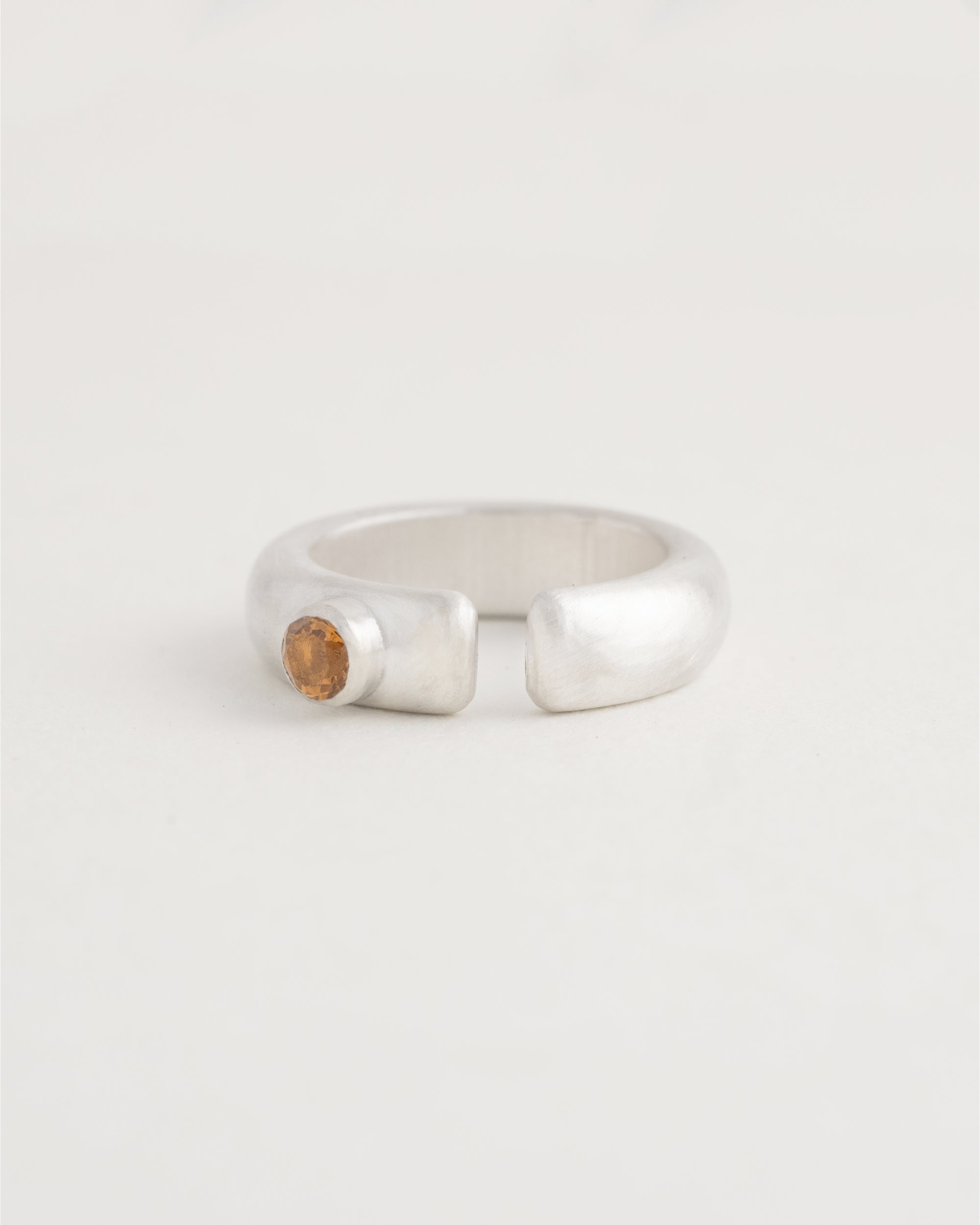Ovie ring sterling silver sculptural cutout band