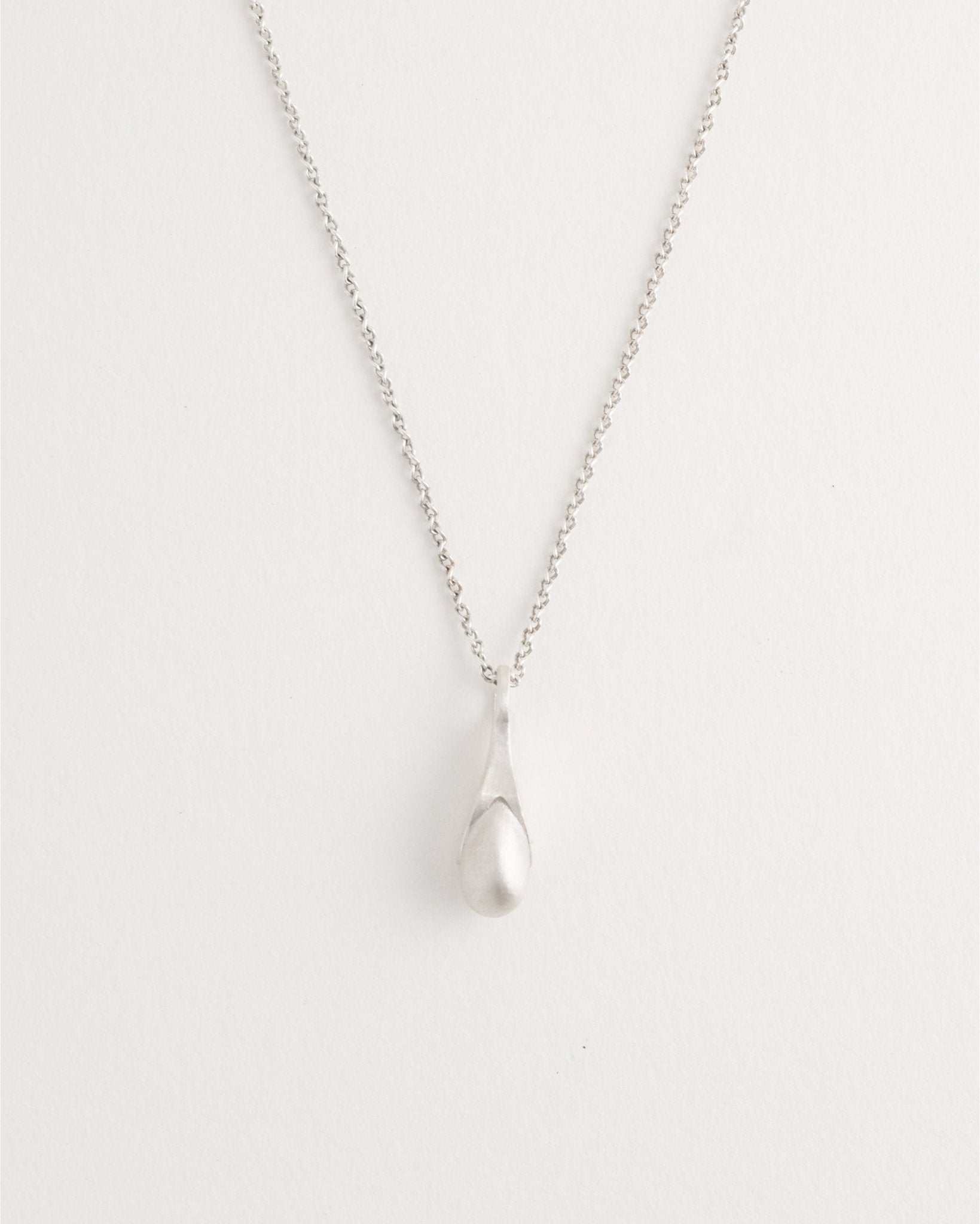 Seed Necklace sterling silver sculptural seed-inspired pendant