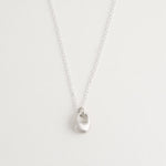 Pebble Necklace sterling silver minimalist rounded pendant