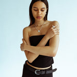 Modern silver jewelry featuring organic sculptural form