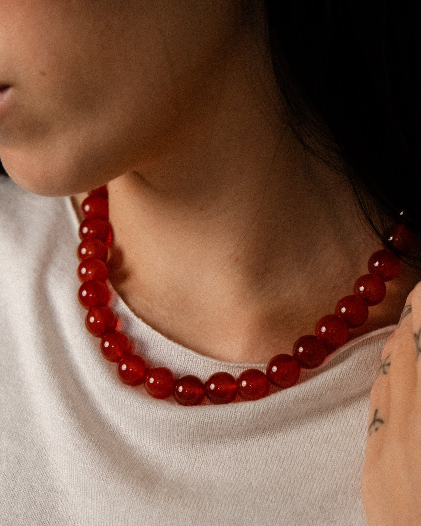 HINA NECKLACE, CARNELIAN - Cklasic Designs