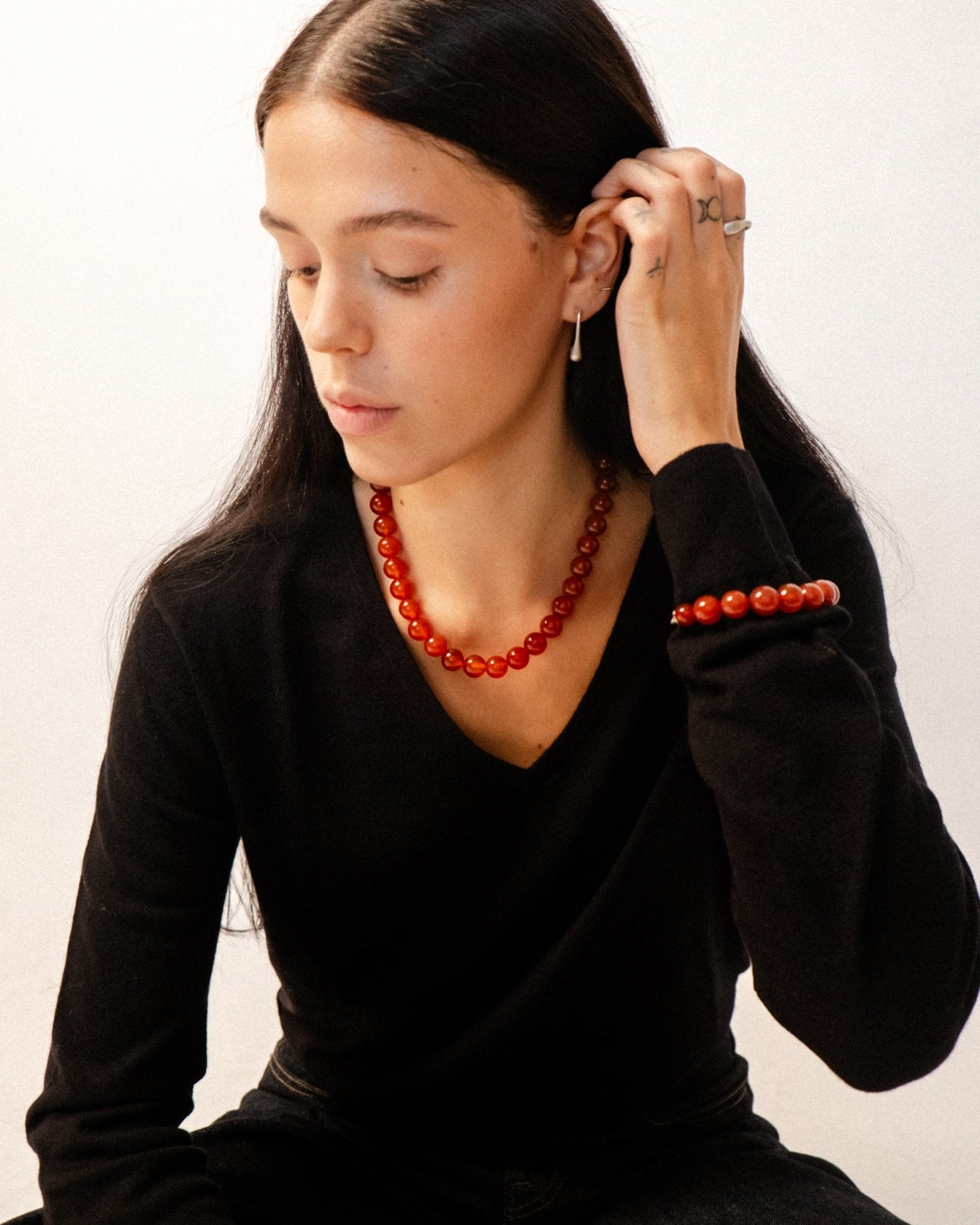 HINA NECKLACE, CARNELIAN - Cklasic Designs