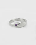 BIRTHSTONE PINKY SIGNET