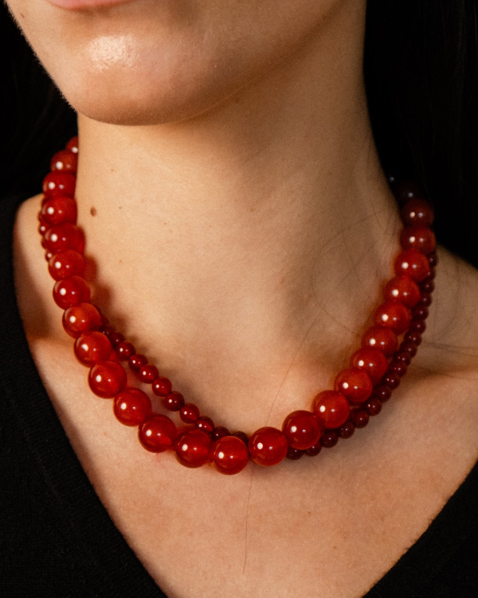 SMALL HINA NECKLACE, CARNELIAN - Cklasic Designs