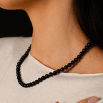 SMALL HINA NECKLACE, ONYX - Cklasic Designs